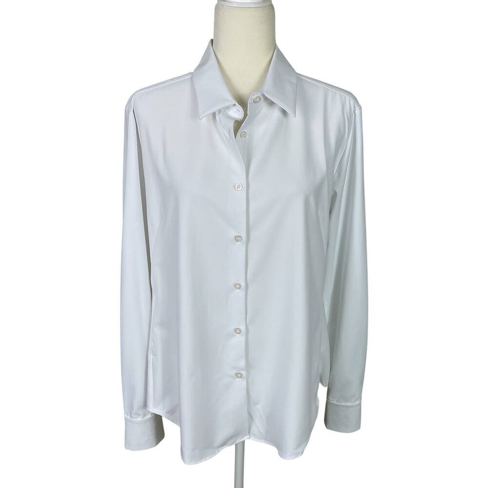 Ministry of Supply AeroZero Classic Button Up Shirt White Sz XL Minimalist Chic